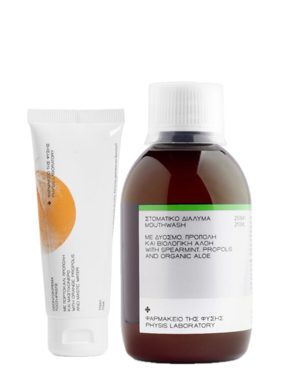 Orange & propolis toothpaste + Mouthwash spearmint